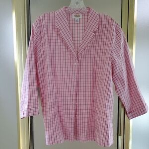 Talbots Pink Checkered Women's Top
